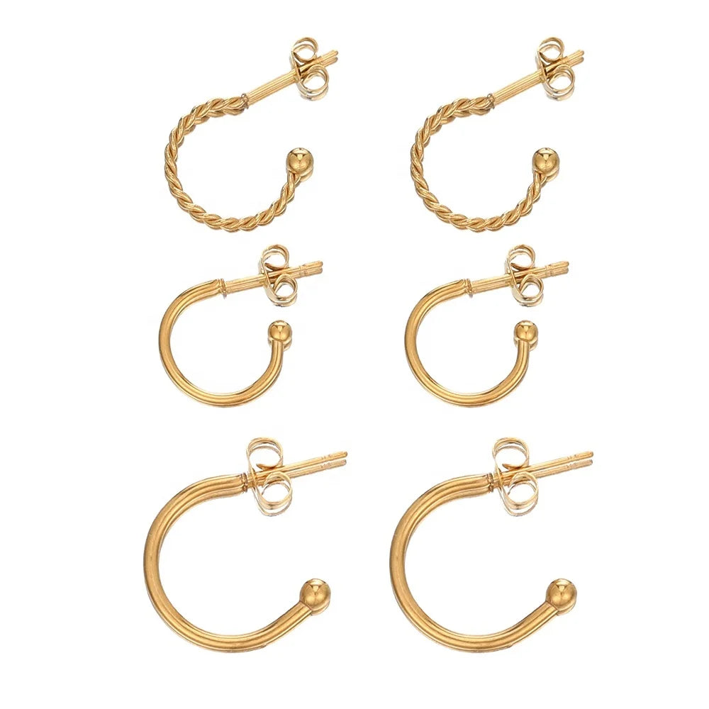 Ear Wire Earring Hooks Connector DIY Jewelry Making Accessories Crafts Dangle Hoop Earrings Components Stainless Steel 10pcs