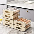 PET Transparent Egg Storage Box with Fresh-Keeping Seal Lid Plastic Household Kitchen Refrigerator Bin & Tray