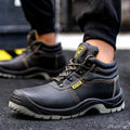 GUYISA Fast Delivery Outdoor Comfort Steel Toe Safety Shoes Cowhide Customized Size Unisex Anti-smashing Anti-piercing Spring