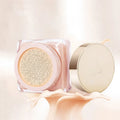 Wholesale 13-gram pink square Base Powder Can-shaped Loose Powder Container for Cosmetics Glass Packaging with Lid