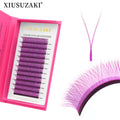 Private Label Soft Christmas Party C/CC/D/DD/L/LU/M Curl Individual Y Shape Eyelash Extensions Blue Purple Color Yy Lashes