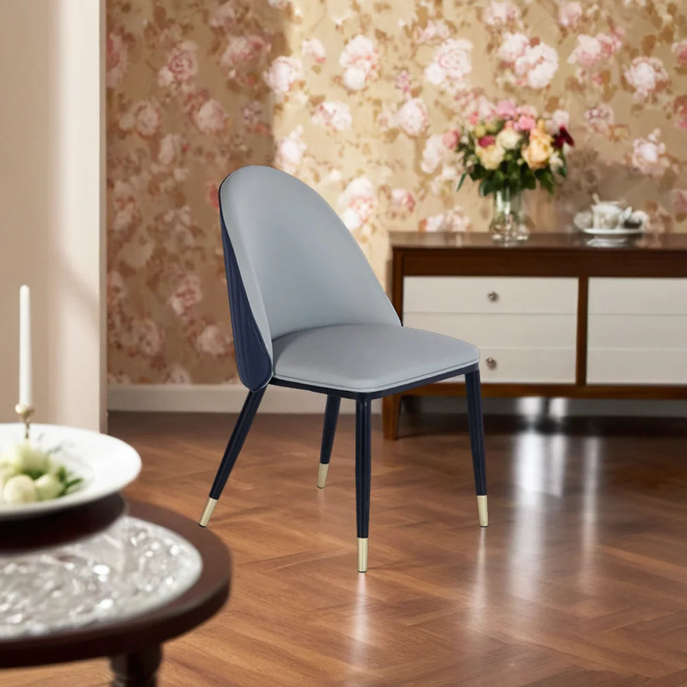 Luxury Modern Real Leather Dining Room Chair Soft Nordic Velvet Home Furniture for Kitchen Hotel Home Office or Villa