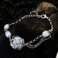 Icebela Jewelry S925 Sterling Silver Baroque Pearl Bracelet Handmade Jewelry Temperament Light Luxury Pearl Charm Bracelet