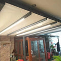 Folding PVC Roof Motorized Pergola Retractable PVC Roof Aluminum Frame Pergola Outdoor Restaurant