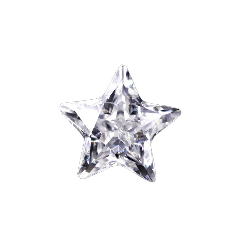 Tianyu Gems Custom Cutting Star Shape Moissanite Diamonds Loose Gemstone