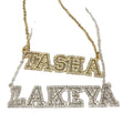 Qiuhan OEM Openwork Letters Pendant Mother's Day Gift 925 Silver Custom Name Necklace for Women