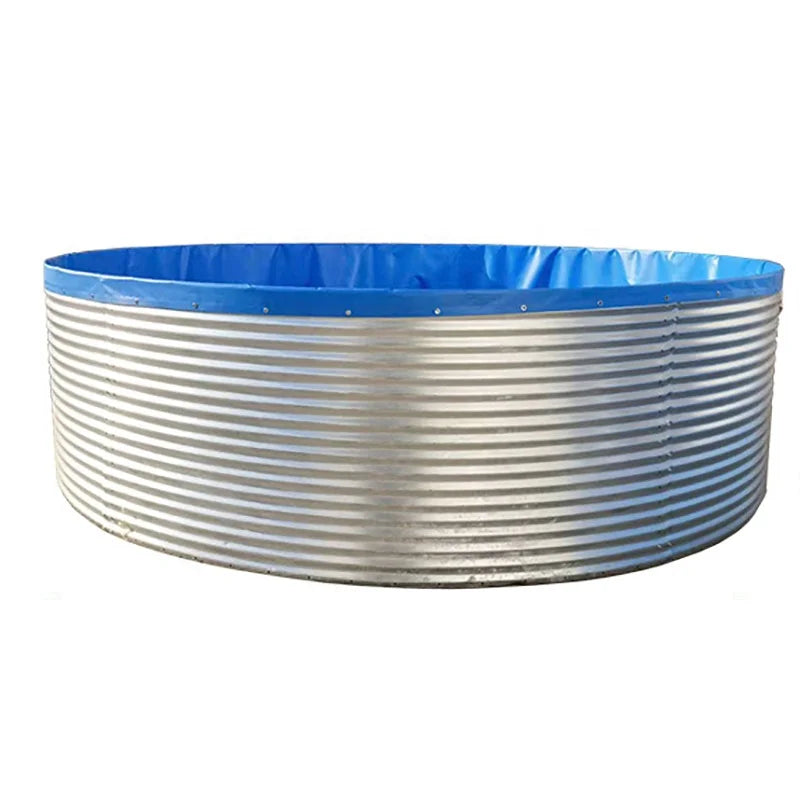 Industrial PVC Tarpaulin Galvanized Equipment Indoor Plastic Biofloc Fish Farming Pond for Ras Aquaculture System Tank