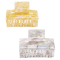 Japan and Korean Style Acetate Hair Claws 6.6cm Rectangular Cellulose Acetate Marble Colors Hair Clips Claws