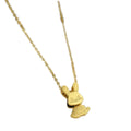 HOVANCI 14K Gold Plated Stainless Steel Rabbit Animal Necklace Trendy Link Chain for Women Kids for Parties Weddings Gifts