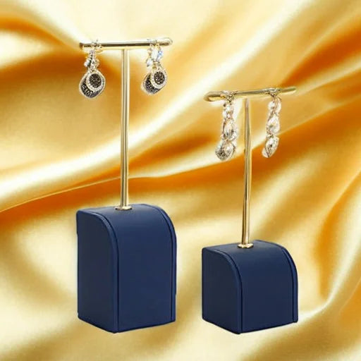 High End metal jewelry earrings display props PU earrings display rack live earrings photography display stand for jewelry show