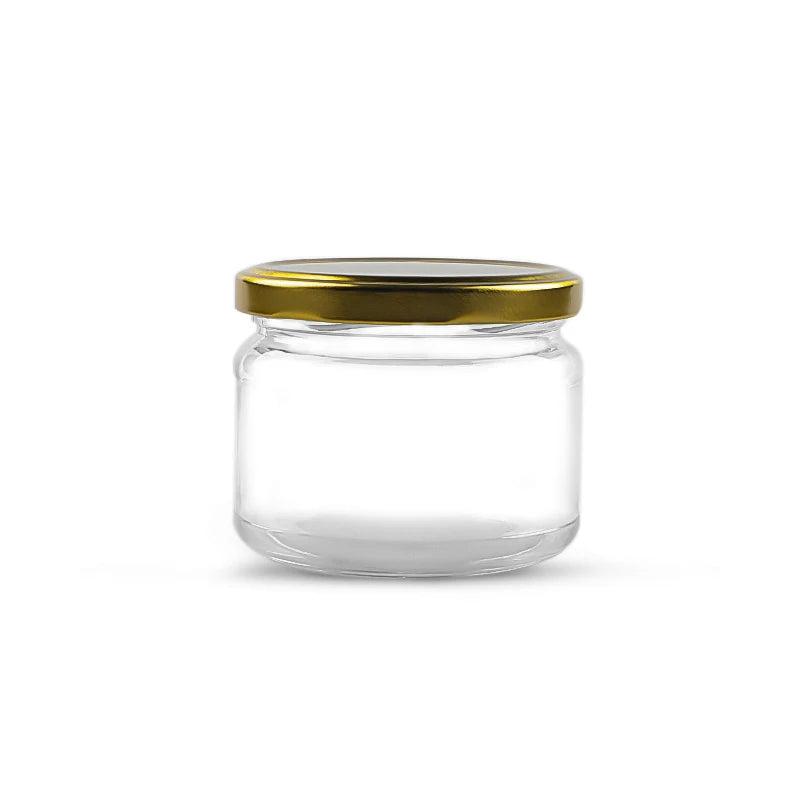 Customized Heat Resistance Glass Jar Body Butter Cream Jars With Lids 250ml