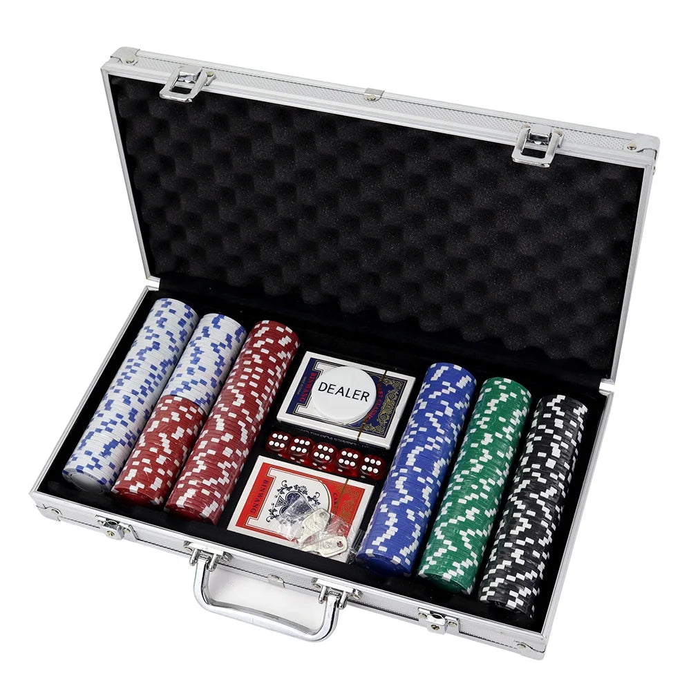Manufacturers Selling 300 Poker Chips Aluminum case Carry pp Color Dice Poker Chipsaccessories Set for Casino Game
