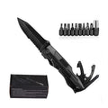 Compact Foldable Industrial Grade Stainless Steel Multi-tool Pliers Saw Blade File Screwdriver Knife Wrench OEM Black Vehicle