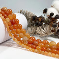 Wholesale 8mm 10mm Stone Beads Natural Gemstone Round Loose Red Orange Aventurine Crystal Beads for Necklaces Bracelets Making MegaBDM