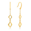 QX Custom OEM 18K Gold Plated Designer Fine Jewelry Luxury Women Minimalist =925 Sterling Silver Long Drop Earrings