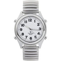 Stainless Steel Strech Band Atomic Talking Watch for Blind and Visually Impaired People