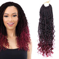 Goddess River Locs Curly River Box Braiding Hair Extensions African Braids Crochet Goddess 14 inch Box Braid