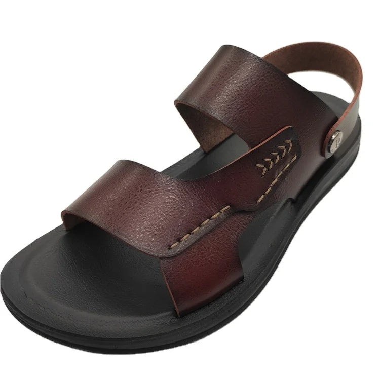 Spring Summer Custom High Quality Men's Waterproof Outdoor Soft Casual Slides New Design Open Toe Solid Pattern Size 38-47 MegaBDM