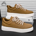 2025 Hot Sale Mens Fashion Design Thick Sole Lace up Canvas Rubbers Casual Shoe Sneakers for Men