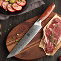 Super Sharp-edged Damascus Carving Knives With Rosewood Handle