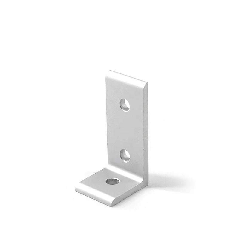 China Supplier 30 Series 3 Hole Flat Corner Bracket CNC Manufacture for T Slot V Slot Aluminum Profile 2020/3030/4040/6060
