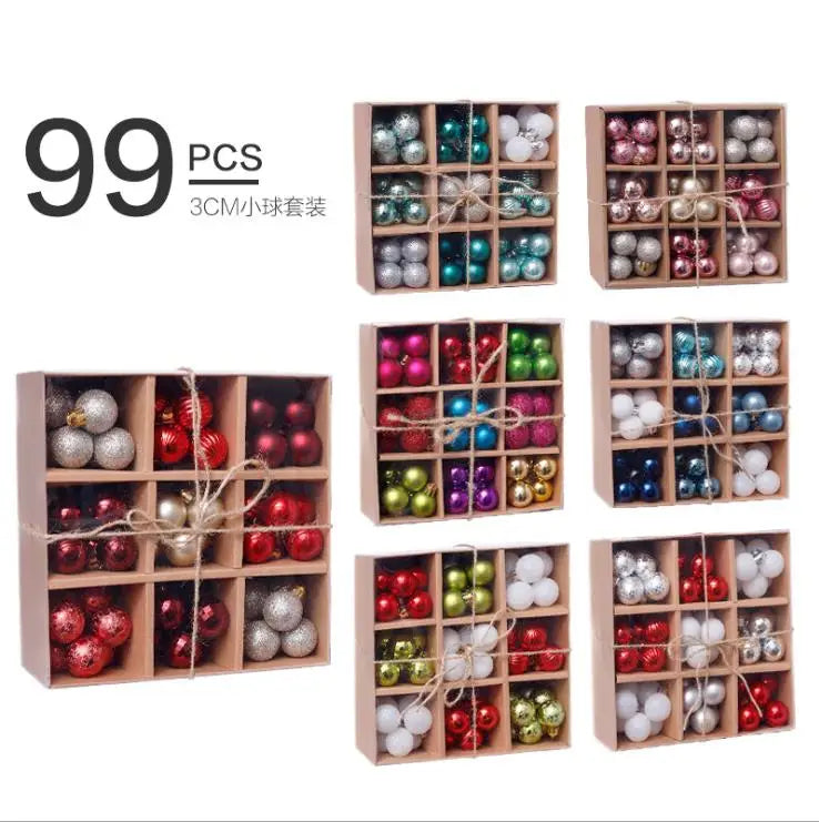 Christmas Ball Ornaments 99PCS Shatterproof Christmas Tree Ornaments Plastic Ball Decorations with String Perfect Hanging Ball