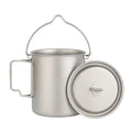 Outdoor Titanium Camping Water Cup Mug Lightweight Titanium 750ml Pot Water Cup Mug Camping Pot