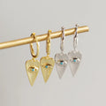 NEW Wholesale Fashion Jewelry 925 Sterling Silver Evil Eyes Heart Shape with Blue Eye Hoop Earrings for Women