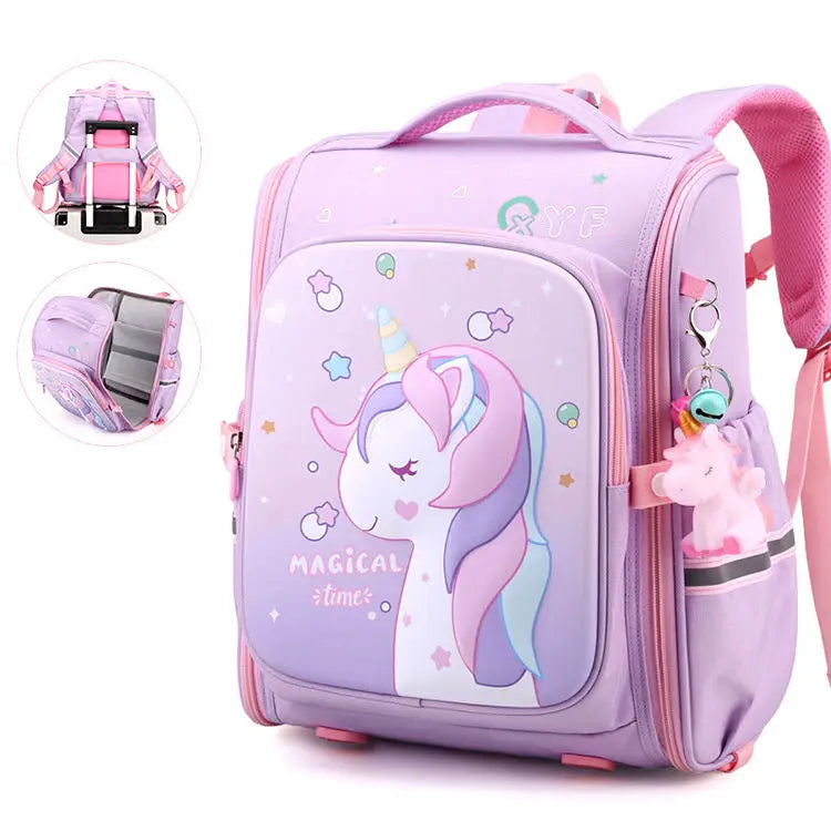 2023 Girl Heart Unicorn Cartoon Printing Exquisite Cute Beautiful Large Capacity Practical Waterproof Backpack