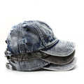 Custom Logo Vintage Denim Adjustable Unstructured Dad Hats Solid Color Distressed Washed Sports Baseball Caps