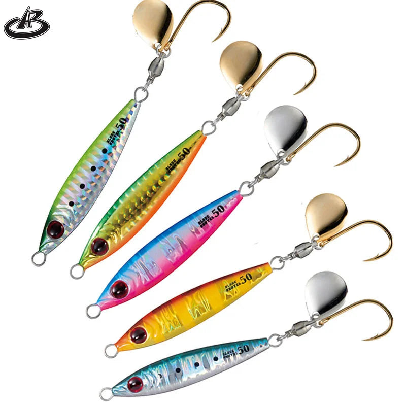 Saltwater Fishing Metal Jig Blade Lure Shore Casting Micro Slow Pitch Jigging Spoon Fishing Lure