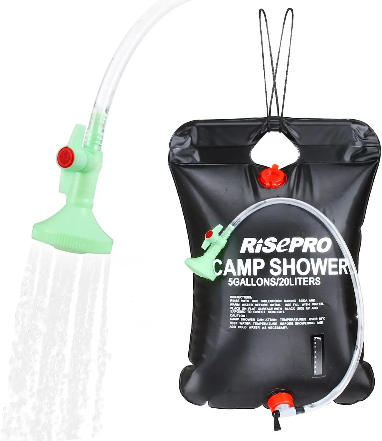 Solar Shower Bag 5 Gallons/20L Solar Heating Shower Bag for Camping