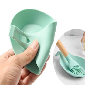 Colorful Easy Clean Red Crab Kitchen Silicone Spoon and Lid Rest Holder Pad