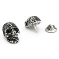 Western Designer Brass Small Pin Brooch Cheap Wholesale Men's Suit Skeleton Corset Decoration Chest Collar Buckle Skull Brooch