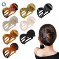 8 Shape Solid Color Hair Claw Clip Woman Chignon Holder Hair up Maker