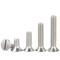 DIN963 SS304 Flat Head Fine Thread Slotted Countersunk Screw