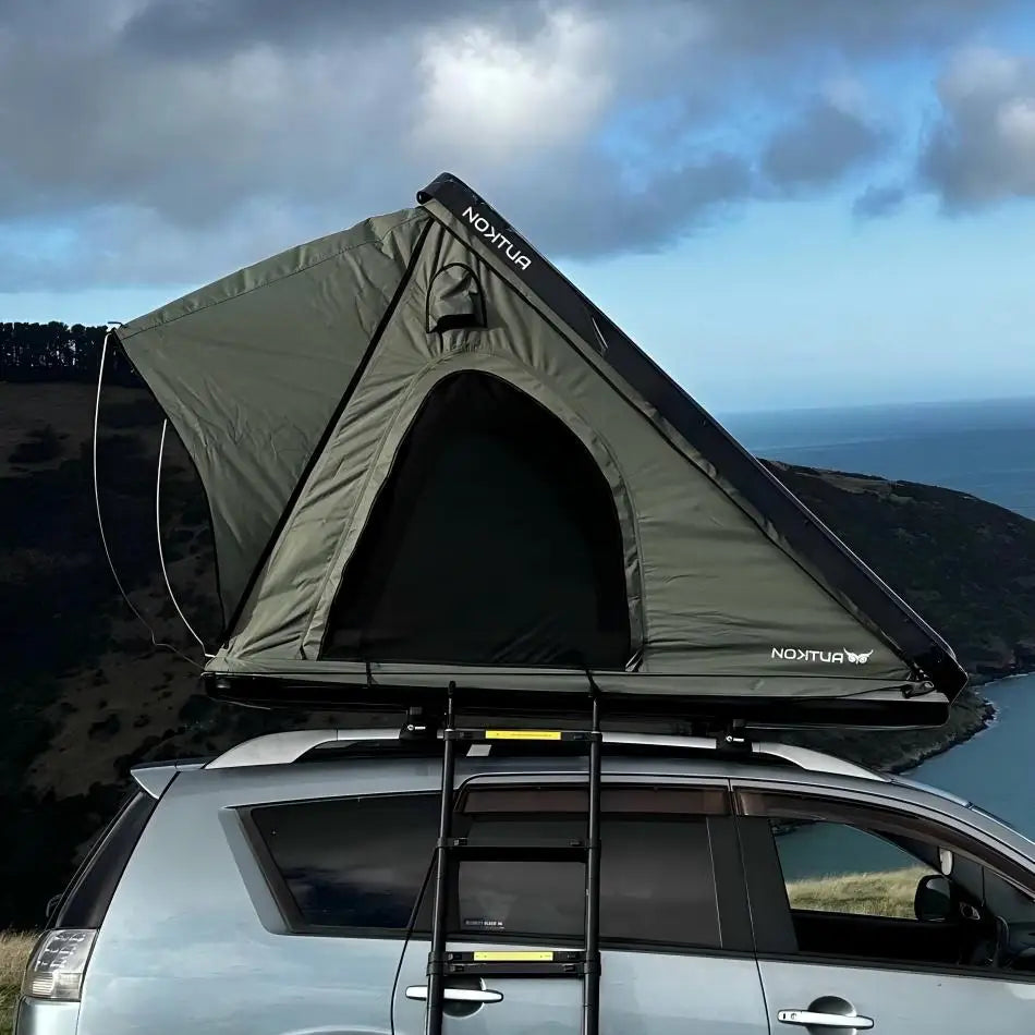 Ford Edge Camping Triangle Car Rooftop Tent Hard Shell Aluminum Alloy Honeycomb 4 Person Four-season Quick Automatic Opening MegaBDM