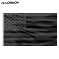 Cheapest High Quality All Black US Flag Ready to Ship OEM Embroidery 3*5 Ft All Black American Flag