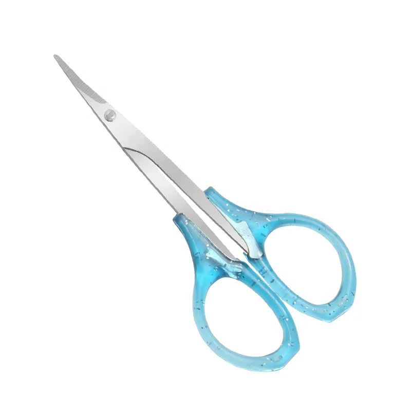 Plastic Handle Beauty Scissor Cuticle Manicure Nail Care Scissors Craft Scissors for Sewing Paper Cutting