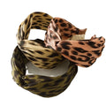 Wholesale American Style Woman's Leopard Print Knotted Elastic Hair Bands Daily Use Headband Package for Summer & Winter