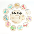 PAFU Newborn Photography Props Baby Monthly Milestone Discs Cards with Bag
