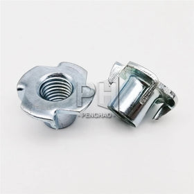 M3 M4 M5 M6 M8 M10 M12 Zinc Plated Four Claws Nut Speaker Nut T-nut Blind Pronged Tee Nut Furniture Hardware