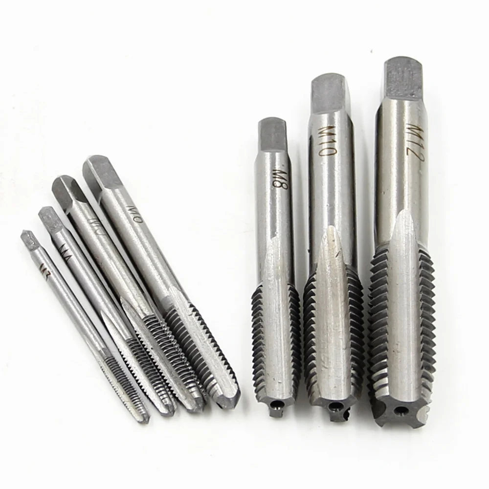 Hand Tap square Handle Straight groove SuitM3-M8  M3-m12 Seven Piece Set