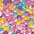 50pcs Circle Shape Cute Clear Acrylic ABS star Loose Spacer Round Beads for Jewelry Making