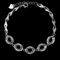 Sterling Silver 6*8mm Semi Mount Bracelet Empty Frame Support Blank Claws Setting S925 Base Without Center Stone Inlay for DIY