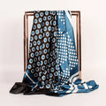 2026 Autumn and Winter New Wave Point Color Matching Fashion Satin Big square Scarf Women Variety for Selection Custom logo