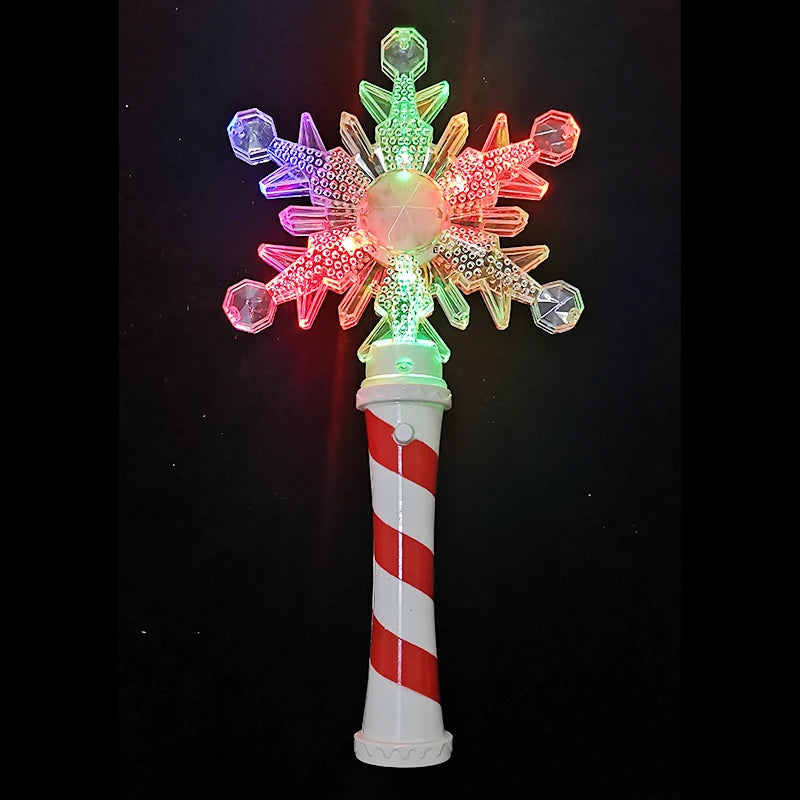 High Quality Santa Christmas Snowflake Stick Flashing Good Quality LED Light Star Stick