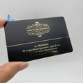 Luxury Business Metal Cards Gold and Black Gold Luxury Thank Metal Cards