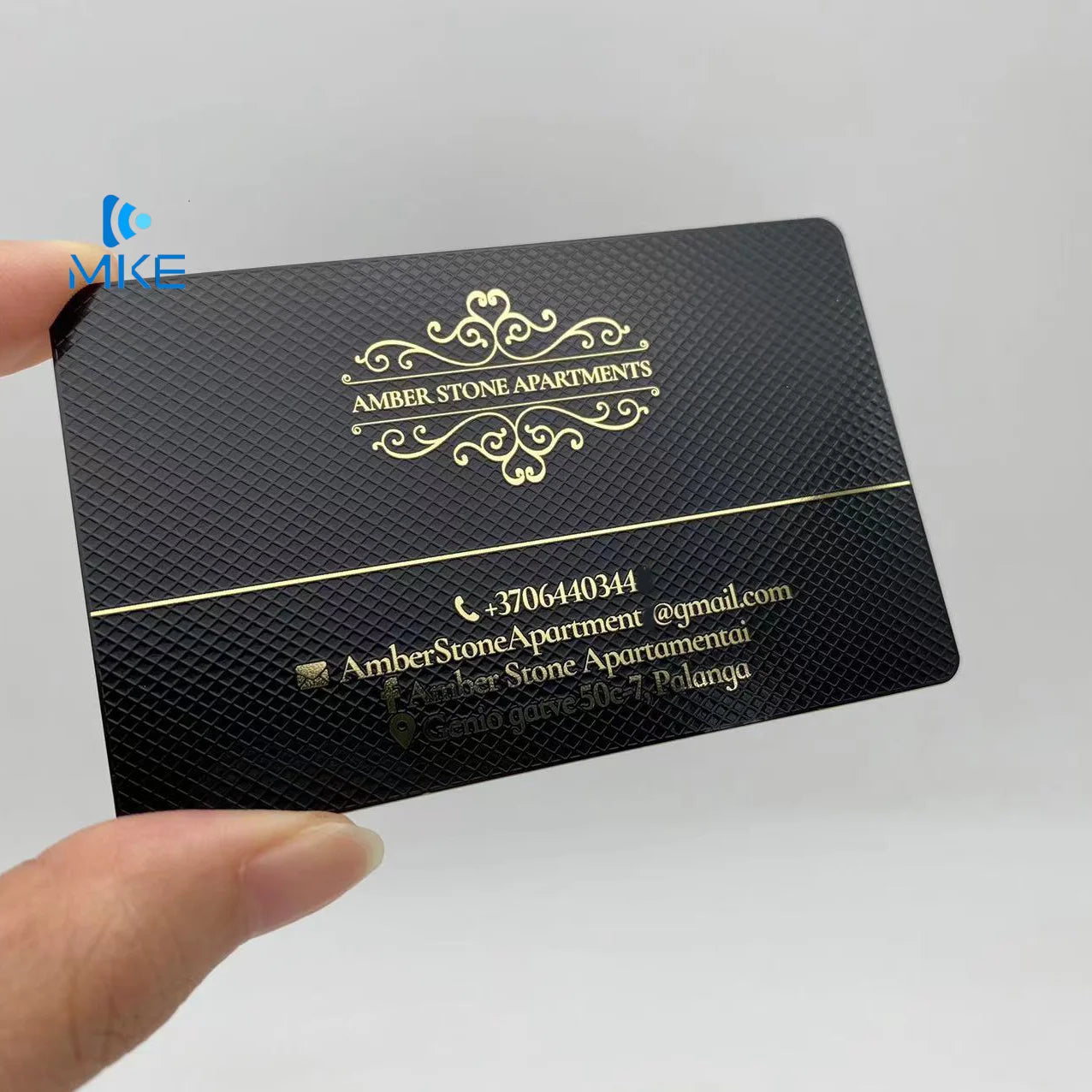Luxury Business Metal Cards Gold and Black Gold Luxury Thank Metal Cards
