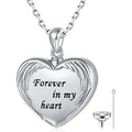Cremation Jewelry Urn Necklace for Human Pet Ashes Stainless Steel Heart Shape Angel Wing Pendant Memorial Loved Ones Keepsake